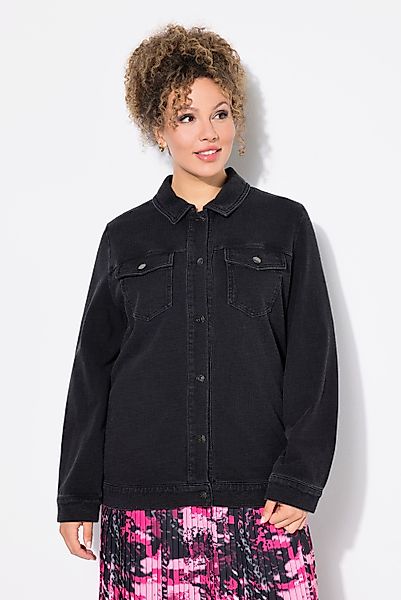 Ulla Popken Jeansjacke Jeansjacke Teddyfleece Boxy günstig online kaufen