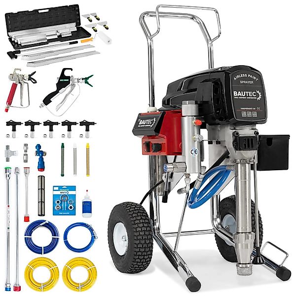 BAUTEC Airless Farbsprühgerät 384 mit Kolbenpumpe 4.000 W bis 6,3 l/min auc günstig online kaufen