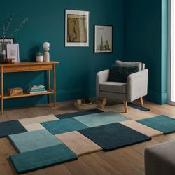 FLAIR RUGS Wollteppich "Abstract Collage, 100% Wolle" rechteckig 11 mm Höhe günstig online kaufen