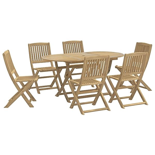 vidaXL 7-tlg Garten-Essgruppe Massivholz Akazie Modell 40 günstig online kaufen
