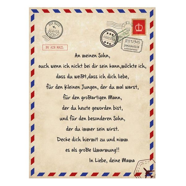 XDeer Kinderbettdecke Flanell-Briefdecke An Meine Tochter/Sohn,Weiche günstig online kaufen