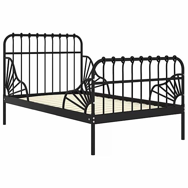 Ausziehbett Schwarz Metall 80x130/200 Cm günstig online kaufen