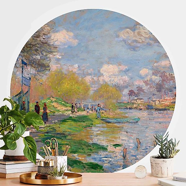 Runde Fototapete selbstklebend Claude Monet - Seine günstig online kaufen
