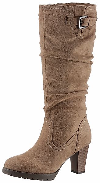 Aniston SHOES Stiefel, mit Raffungen am slouchy Schaft - NEUE KOLLEKTION günstig online kaufen