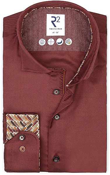 R2 Hemd Fine Twill Rot - Größe 38 günstig online kaufen