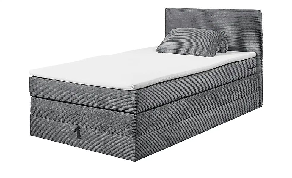 Boxspringbett  Lumb ¦ grau ¦ Maße (cm): B: 121 H: 107 T: 209.0 Betten > Ein günstig online kaufen