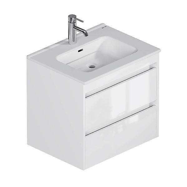 AM.PM Waschtischunterschrank Spike mit Becken Weiß Glänzend 2 Schubladen 60 günstig online kaufen