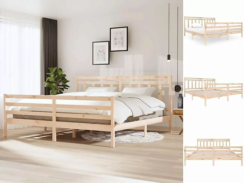 vidaXL Bettgestell Massivholzbett 200x200 cm Doppelbett Bett Bettrahmen Bet günstig online kaufen