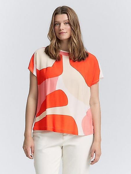 TOM TAILOR PLUS T-Shirt Plus Size - T-Shirt im Material-Mix günstig online kaufen
