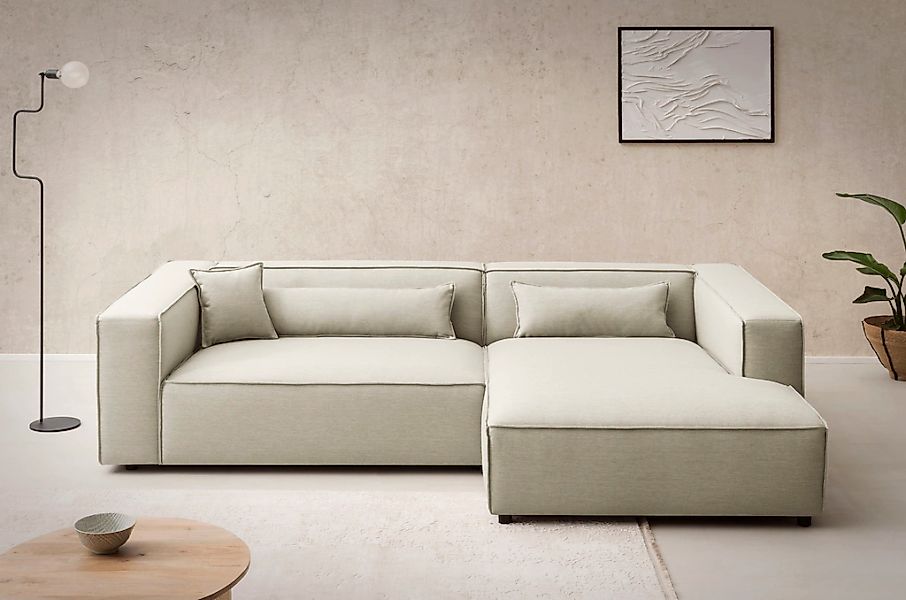 LeGer Home by Lena Gercke Ecksofa "PIARA XXL, Big-Sofa, Cord, Leinenoptik o günstig online kaufen