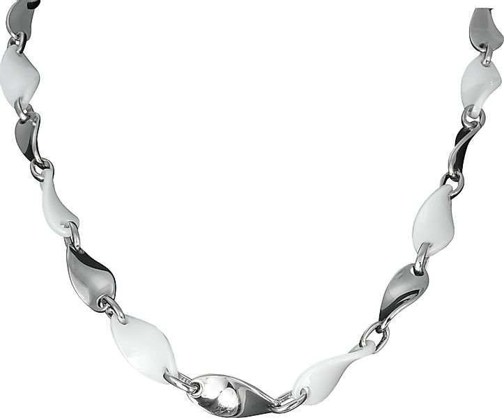 Amello Edelstahlkette Amello Welle Halskette silber günstig online kaufen