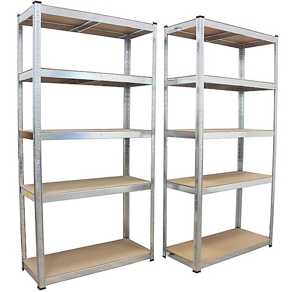 TRUTZHOLM 4x Schwerlastregal 180x90x40 cm 875 kg mit 5 Böden je Regal günstig online kaufen