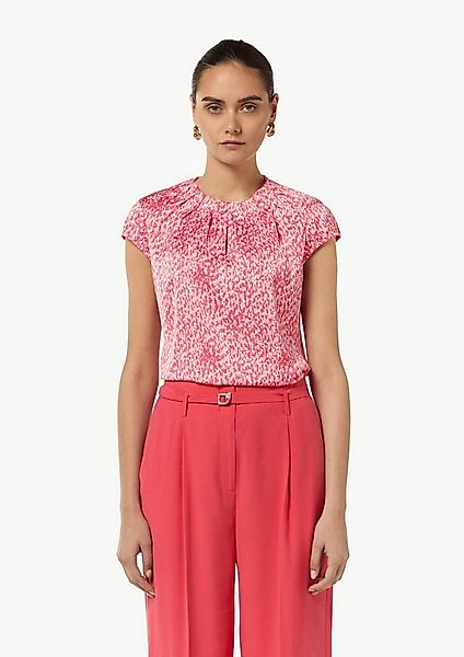 comma Kurzarmbluse Bluse Satinbluse mit Kappärmeln günstig online kaufen