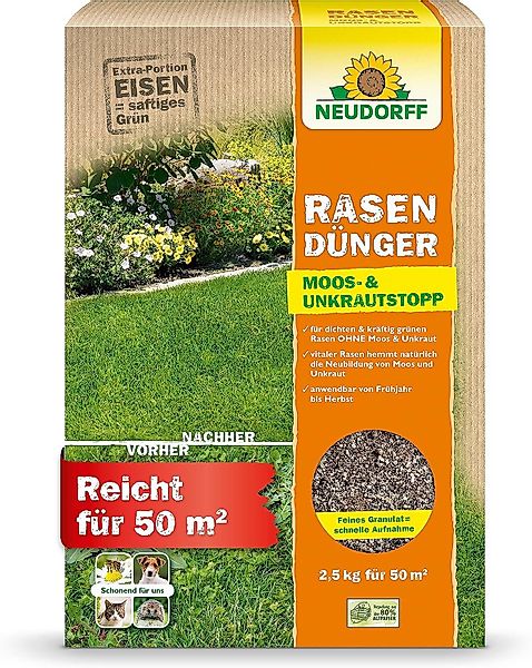 Neudorff Rasendünger RasenDünger Moos- & UnkrautStopp günstig online kaufen