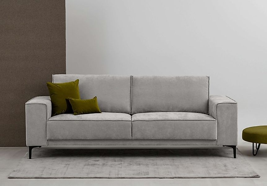 Places of Style 3-Sitzer »3er Sofa Oland, Struktur, Flachgewebe, Luxus-Micr günstig online kaufen