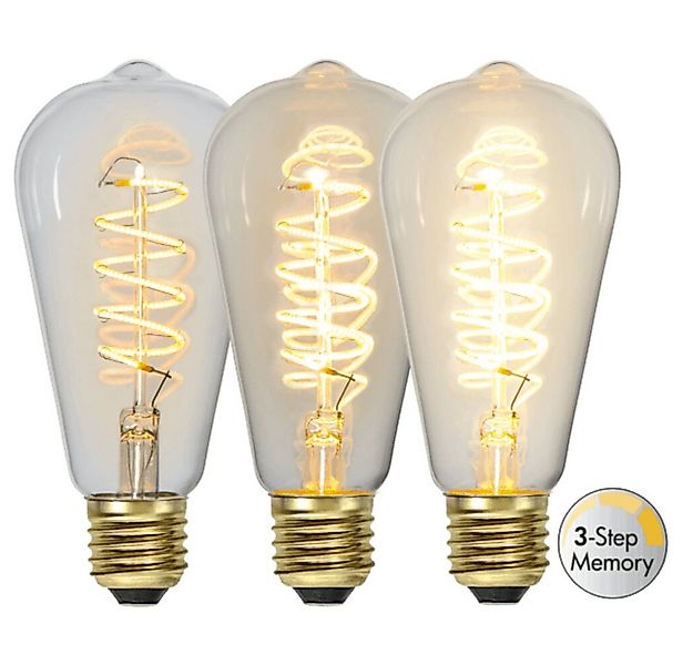 STAR TRADING LED-Leuchtmittel "Spiral Filament" E27, 4W, 2100K, 270lm, Kuge günstig online kaufen