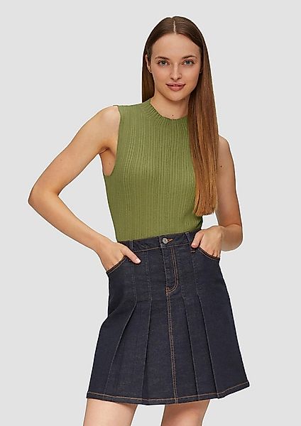 s.Oliver Muscleshirt Strickpullunder Geripptes Stricktop aus Viskosestretch günstig online kaufen