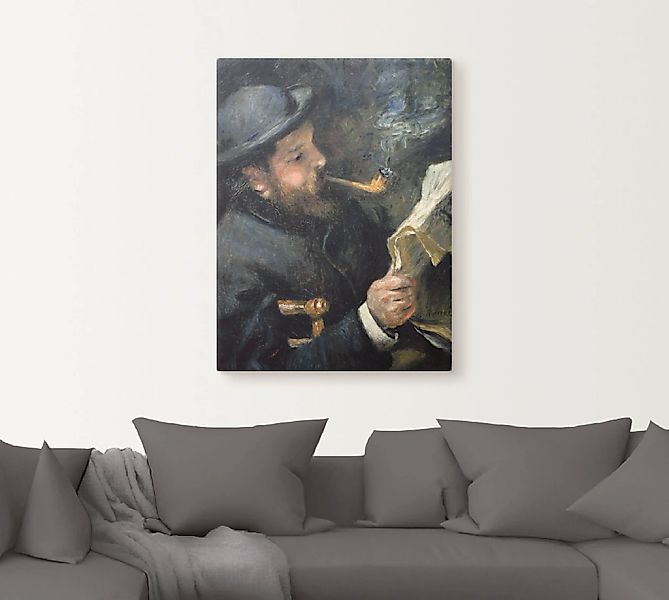 Artland Wandbild "Bildnis Claude Monet mit Pfeife", Mann, (1 St.), als Lein günstig online kaufen