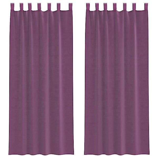 vidaXL Voile Vorhänge mit Schlaufen 2 Stk Lila 140x260 cm 4102295 günstig online kaufen