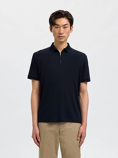 SELECTED Poloshirt "SLHFAVE ZIP SS POLO NOOS" Baumwollmischung, regular fit günstig online kaufen