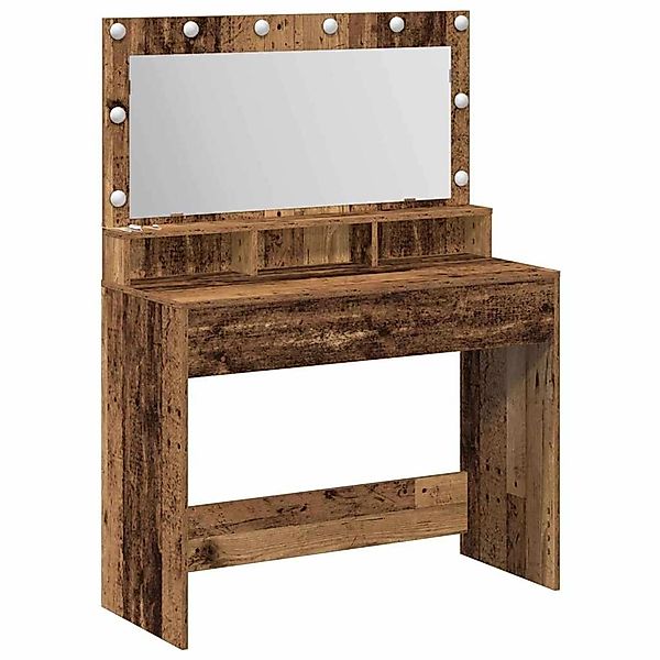 vidaXL Schminktisch mit Regal Altholz 100 x 41 x 135 cm Holzwerkstoff 86510 günstig online kaufen