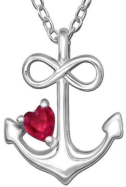 Limana Kette mit Anhänger 925 Silber Anker Herz Unendlichkeit Damenkette Fr günstig online kaufen
