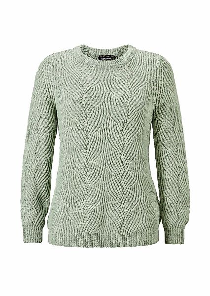 GOLDNER Strickpullover "Kurzgröße Pullover in Rippenoptik und Ajourdetails" günstig online kaufen