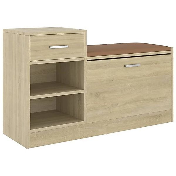 furnicato Schuhschrank Schuhbank Sonoma-Eiche 94,5x31x57 cm Holzwerkstoff günstig online kaufen