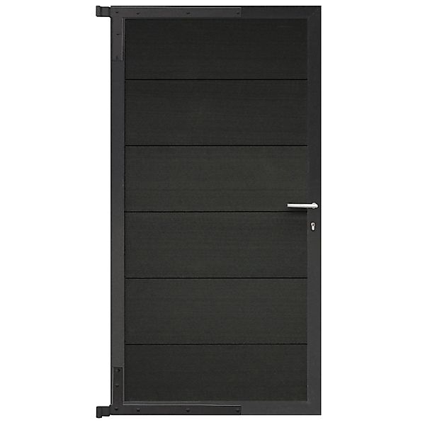 GartenLand Steckzauntor Classico ca. 90 x 180 cm WPC Anthrazit Aluminium An günstig online kaufen