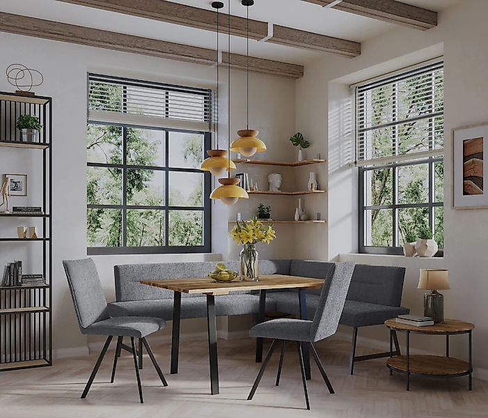 Home affaire Eckbankgruppe "Sava", (Set, 4 tlg.), Eckbank mit Wellenfederun günstig online kaufen