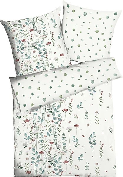 Kaeppel Bettwäsche Wendebettwäsche "Eucalyptus", Biber, 2 günstig online kaufen