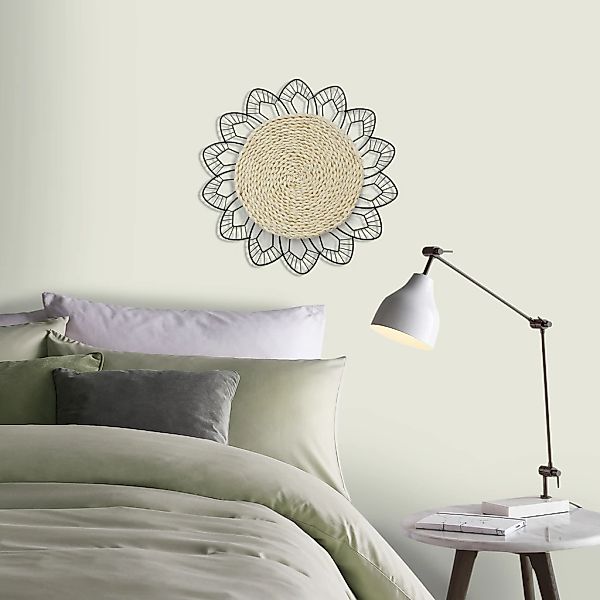 Art for the home Wandbild "Blumen Rotan Rund", Art-Blumen-Blumenbilder, (1 günstig online kaufen
