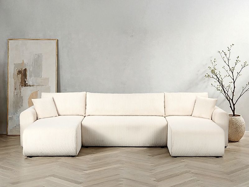 OTTO home Wohnlandschaft "JONAA, 311 cm, U-Form, Schlafsofa, Boxspringfeder günstig online kaufen