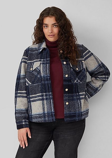 s.Oliver Hemdjacke Indoor-Jacke Leichte Wollmix-Jacke mit aufgesetzten Tasc günstig online kaufen