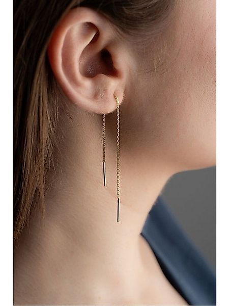 Nisan Ohrring-Set, 925 Silber Ohrhänger – Lange Kette, Gold vergoldet, Mini günstig online kaufen