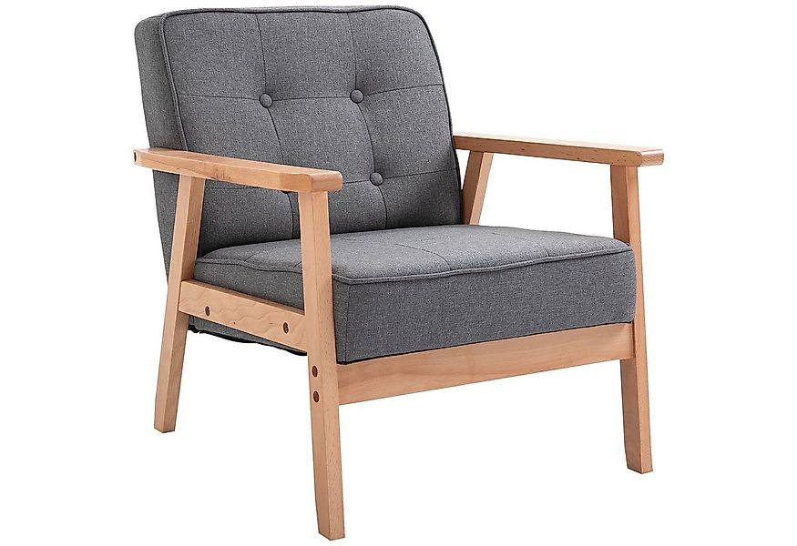HOMCOM Sessel Polsterstuhl mit Armlehnen günstig online kaufen