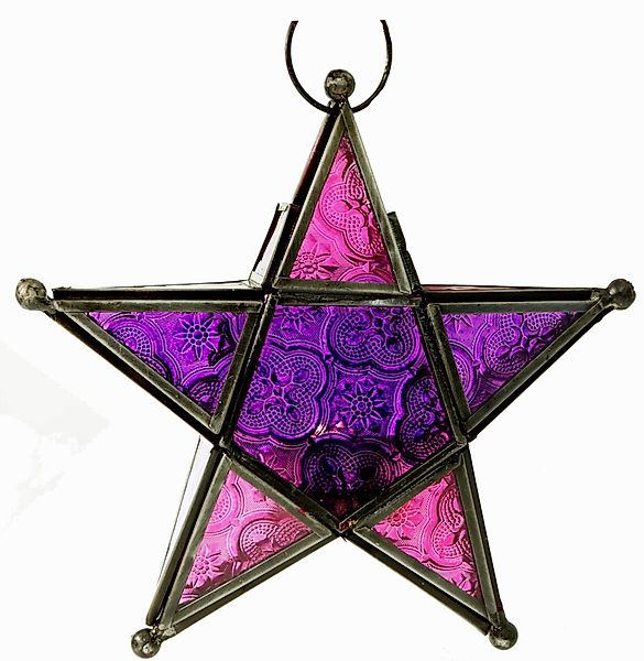 Guru-Shop Windlicht Orientalischer Glas Stern in günstig online kaufen