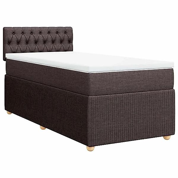 vidaXL Boxspringbett mit Matratze Dunkelbraun 90x200 cm Stoff 3287349 günstig online kaufen