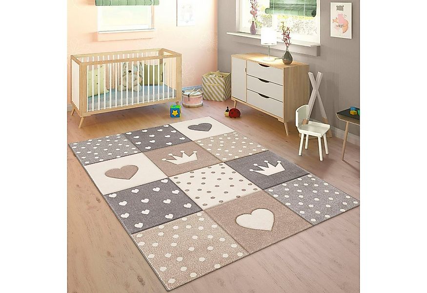 Paco Home Kinderteppich Cosmo 339, rechteckig, Höhe: 16 mm, Kurzflor, Paste günstig online kaufen