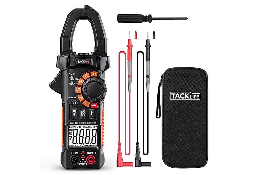 TACKLIFE Strommessgerät, 6000 Zähler Stromzangenmessgerät NVC Auto Range Te günstig online kaufen