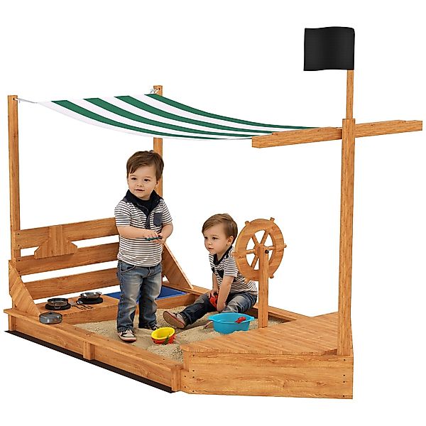 Outsunny Sandkasten Sandkiste mit Abdeckung im günstig online kaufen