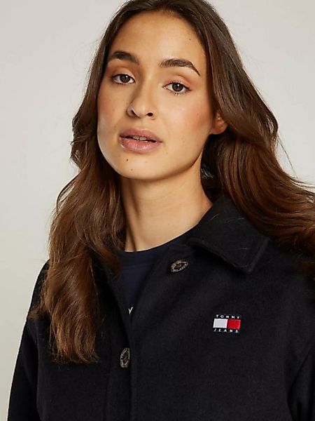 Tommy Jeans Curve Kurzmantel TJW WOOL COAT EXT in Großen Größen, mit Wollan günstig online kaufen