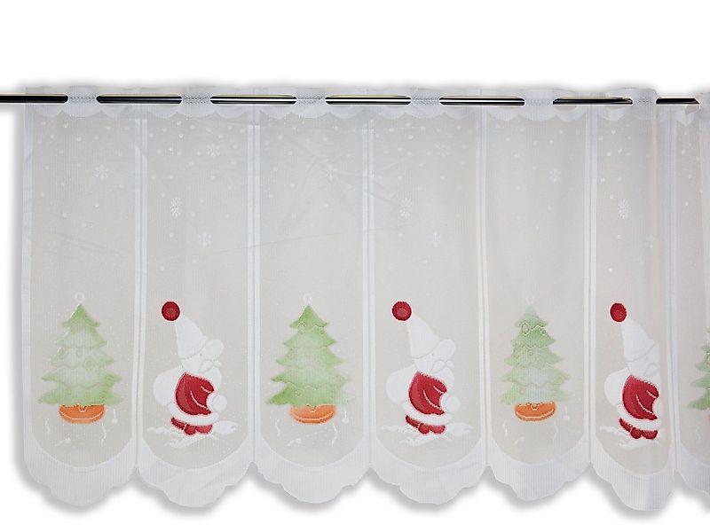 Clever-Kauf-24 Scheibengardine Scheibengardine Weihnachtsmann Weihnachtsbau günstig online kaufen