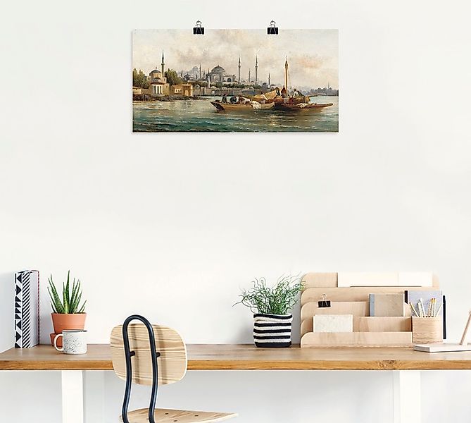 Artland Wandbild "Handelsschiffe vor Hagia Sophia", Boote & Schiffe, (1 St. günstig online kaufen