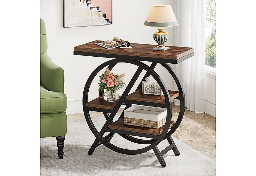 Tribesigns Beistelltisch 65cm Couchtische, Sofatisch mit 3 Ablagen, Couchti günstig online kaufen