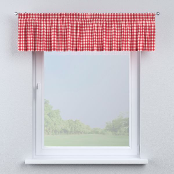 Kurzgardine mit Kräuselband, rot-ecru, 130 x 40 cm, Quadro (136-16) günstig online kaufen