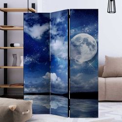 Spanischer Raumteiler mit Ozean und Vollmond Motiv modern günstig online kaufen