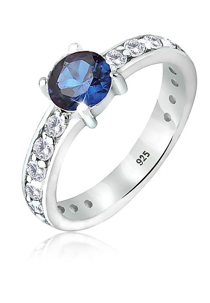 Elli Fingerring Solitär Saphir Zirkonia 925 günstig online kaufen
