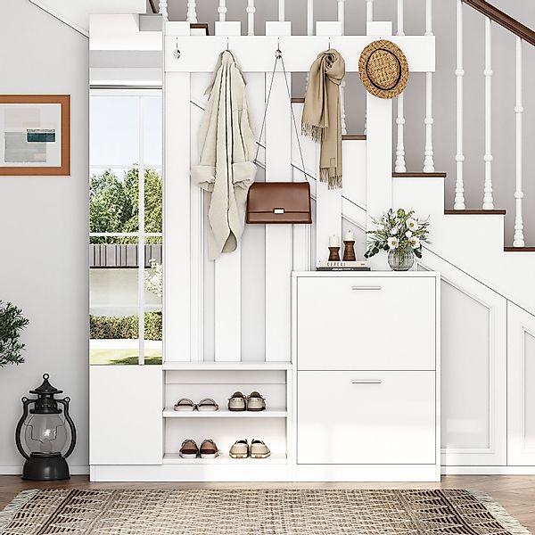 KLAM HOME Garderoben-Set 135*25*180cm Garderoben-Set mit günstig online kaufen