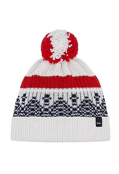 Eisbär Bommelmütze Mütze (Pompon) Norrak - weiss/nachtblau/rot günstig online kaufen